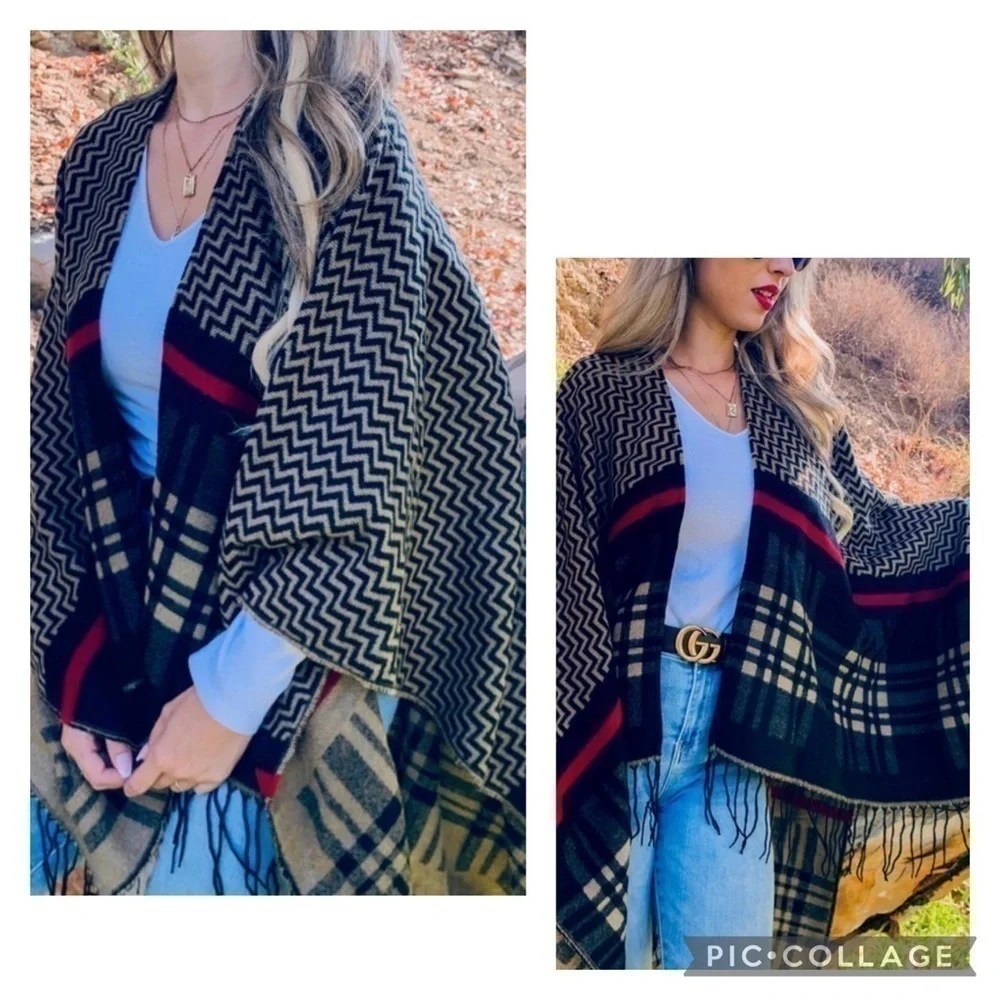 Warm n Cozy Ruana Wrap - Picture 4 of 6
